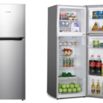 Hisense 328 Litres (Net 251L) Double Door Top Freezer Refrigerator, Frost Free, Silver, A+, RT328N4DGN