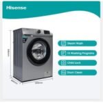 Hisense 9kg Automatic Front Loading Washing Machine Washer 2024 Design - Titanium Grey - Image 2