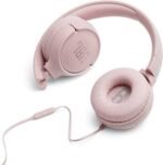 JBL Tune 500 On-Ear Lightweight Foldable Headphones with Pure Bass Sound, 1-Button Remote with Built-In Microphone, Pink - Image 2