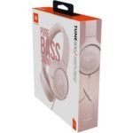 JBL Tune 500 On-Ear Lightweight Foldable Headphones with Pure Bass Sound, 1-Button Remote with Built-In Microphone, Pink