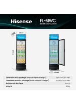 Showcase 396L Gross Capacity, Single Door 396 L 220 W FL-51WC Multicolor - Image 4