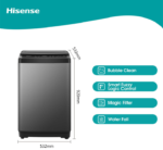 Hisense 8Kg Top Load Washing Machine | WTJA802T - Image 2