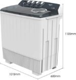 Hisense 20 Kg Twin Tub Semi Automatic Washing Machine White Model WSBE201 - Image 3