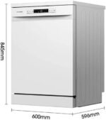 Hisense 15 Place settings Freestanding Dishwasher 8 Programs Color White Model - HS623E90W - Image 5