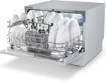 Hisense H6DSS 6 Place Settings & 6 Programs Countertop Dishwasher, Water & Energy Efficient, Silver - Image 2
