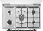 Hisense HFG90335RX 90 cm Freestanding Gas Cooker, 5 Gas Burners with Flame Failure Device, Cast Iron Pan Support, Auto Ignition, Stainless Steel - Image 4