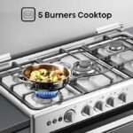 Hisense HFG90335RX 90 cm Freestanding Gas Cooker, 5 Gas Burners with Flame Failure Device, Cast Iron Pan Support, Auto Ignition, Stainless Steel - Image 5