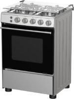 Hisense HFG60121X 60 cm Freestanding Gas Cooker, 4 Gas Burners with Flame Failure Device, Cast Iron Pan Support, Stainless Steel - Image 2