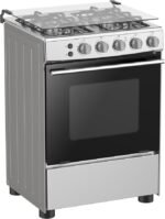 Hisense HFG60121X 60 cm Freestanding Gas Cooker, 4 Gas Burners with Flame Failure Device, Cast Iron Pan Support, Stainless Steel - Image 3