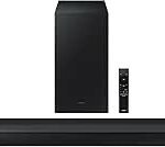 SAMSUNG HW-B650 3.1ch Soundbar w/Dolby 5.1 DTS Virtual:X, Bass Boosted, Built-in Center Speaker, Bluetooth Multi Connection, Voice Enhance & Night Mode, Subwoofer Included, 2022,Black