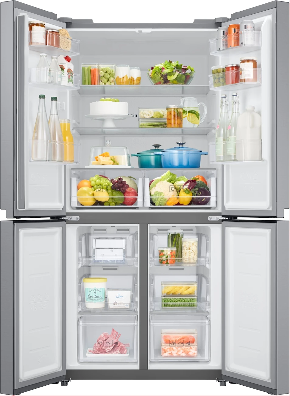img_1884 Samsung 511L RF48A4000M9 Twin Cooling Plus™ Multi Door Refrigerator, Silver - Image 1
