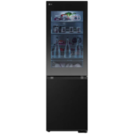 LG 349L InstaView™ Bottom Freezer Refrigerator Essence Black Steel