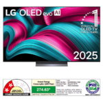 LG OLED evo 164cm (65) TV (C5), α9 AI Processor 4K Gen8, VRR 144Hz Refresh Rate, Dolby Vision & Atmos 2025