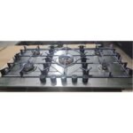 FIESTA 90×60 Built-in Gas Hob, 5-Gas Burners, Auto Ignition, Cast Iron Pan Supports, Euro Pool Gas Burners -Stainless Steel