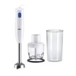Braun Hand Blender 450W Stainless Steel Blades with Chopper & Plastic Beaker, MQ10.201MWM