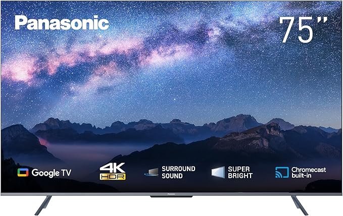 img_2636 Panasonic 75 Inch 4K LED Google TV Surround sound HDR Chromecast built-in, Hands Free Google Assistant, 4K Color Engine, Hexa Chroma Drive TH-75MX740M - Image 1