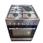 Electrolux 60x60cm Cooker; 3 Gas Burners + 1 Hotplate, Electric Oven and Grill, Rotisserie, Auto Safety, Oven Fan, Stainless Steel, LKM62001X