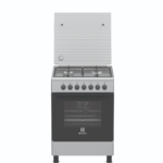 Electrolux 60x60cm Cooker; 4 Gas Burners, Electric Oven and Grill, Rotisserie, Auto Safety, Oven Fan, Stainless Steel, EKK6400Z9X