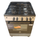 Electrolux 60*60cm 4 Burners Gas Cooker w/ Gas Oven, Stainless Steel | EKG6000G6Y