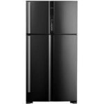 Hitachi 770Ltrs 2-Door Top Freezer Fridge w/ Inverter Compressor (Brilliant Black) | RV860PUN1KBBK