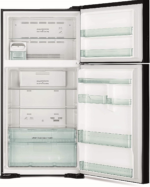 Hitachi 600Ltrs 2-Door Top Freezer Fridge w/ Inverter Compressor (Glass Grey) | RVG800PUN7GGR - Image 2