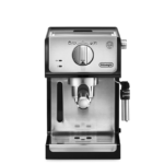 De’Longhi Traditional Barista Pump Espresso Machine, Coffee and Cappuccino Maker with Adjustable Milk Frother, Compatible with E.S.E Pods, 1.1L Removable Water Tank, Black – DL ECP35.31