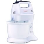 Moulinex Quick Mix Hand Mixer w/ Plastic Stand Bowl, 300 Watts | HM311127