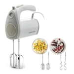 Kenwood Hand Mixer (Electric Whisk) w/ 5 Speeds + Turbo Button, Twin Steel Kneader & Beater, 300 Watt | HMP20