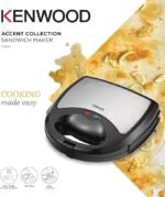 Kenwood Sandwich Maker 3 In 1 Sandwich, Grill/Griddle, Waffle, Dual Plate Press For Toasties, Easy To Use & Clean, Non-Stick Plates, Compact Size Bread Toaster Black/Metal - Image 2