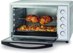KENWOOD 100L Toaster Oven – Oven Toaster Grill Large Capacity Double Glass Door Multifunctional with Rotisserie and Convection Function for Grilling, Toasting, Broiling, Baking, Defrosting MOM99 Silver
