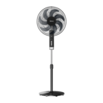 Midea 16 Inch Stand Fan, 3 Speed Settings, 50W, 2Hr Timer FS40-23MT – Black