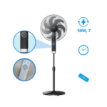 Midea 16″ Floor Stand Electric Fan FS40-23MR – Remote Control, 3 Speed Settings - Image 2