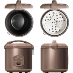 Midea 5L Rice Cooker with Steamer MB-YJ508J – Brown - Image 2