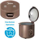 Midea 1L Rice Cooker MB-YJ308J-N – Brown - Image 4