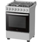 Midea Cooker with 3 Gas + 1 Electric Burners, 60*60, Silver