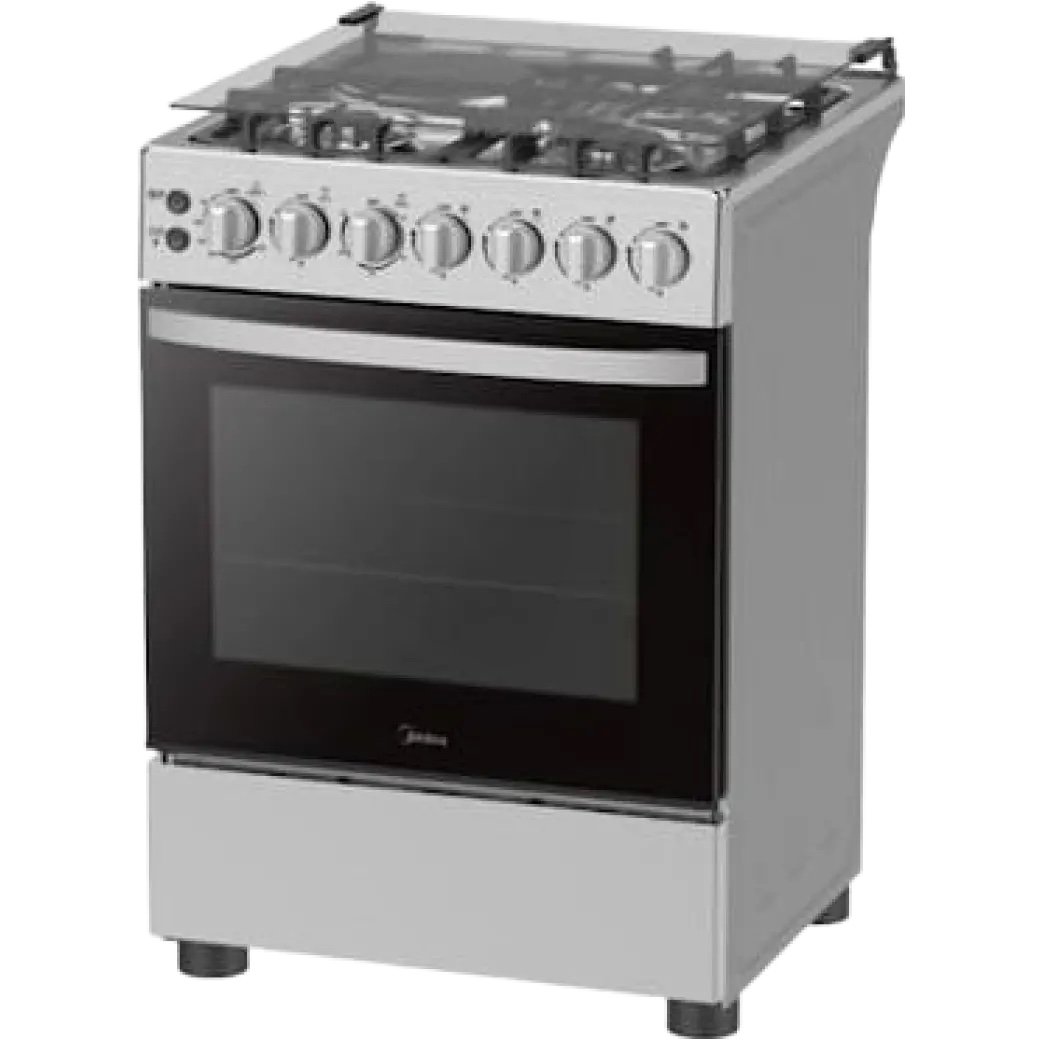 img_3207 Midea Cooker with 3 Gas + 1 Electric Burners, 60*60, Silver - Image 1