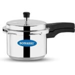 SONASHI SPC-275 Pressure Cooker – Heavy-Base Aluminium Pressure Cooker with Whistling Weight Valve, Extra Strong Lugs, Mirror Polish | Home Appliances