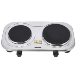 Geepas Electric Double Hotplate w/ Indicator Light, Adjustable Temperature Control, Overheat Protection | GHP32024
