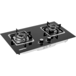 Geepas GGC-31018 2-in-1 Built In Gas Hob-Double Burner Gas Stove with Sabaf Burners