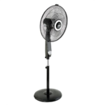Geepas 16-inch Stand Fan w/ Remote, 3 Speed, 5 Leaf Blade Wide Oscillation, LED Display, 7.5 Hours Timer, GF9489