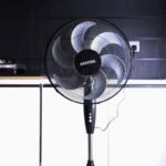 Krypton Stand Fan with Remote Black, 16 Inches, KNF6274