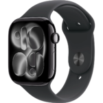 Apple Watch Series 11 46mm Jet Black Aluminium Case GPS Sport Band (M/L) [Black]