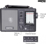 Geepas GR6842 Rechargeable Radio – BT/USB/SD /TF Music Player - Image 3