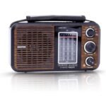 Geepas GR6836 8-Band USB- DC Compatible Radio - Black & Brown - Image 3