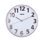 GEEPAS GWC26013 WALL CLOCK | STYLISH 3D ROSE GOLD DIAL WITH GLASS COVER