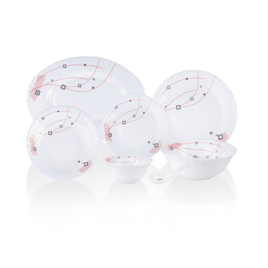 img_4385 ROYALFORD RF8982 33-PIECE OPALWARE DINNER SET - Image 1