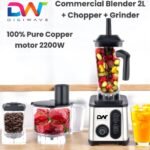 Digiwave DWBL1151 Commercial Blender / 2Ltrs BPA Free Jar ,Chopper Jar, Spice Grinder/ 2200Watts/ 100% Pure Copper Motor