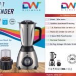 Digiwave DWBL1211 2IN1 Blender 1.5Ltrs Stainless Steel Jar, Mini Coffee Grinder/500Watts