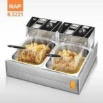 RAF Professional Double-Tank Electric Deep Fryer - multicolor
