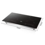RAF R.8109 2 Burners Ceramic Infrared Cooker 2200W Multi Cooking Programs- Black - Image 3